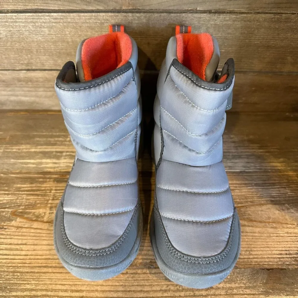New Kids Merrell Polar‎ Puffer Gray Waterproof Insulated Winter Boots Size 1 Y
